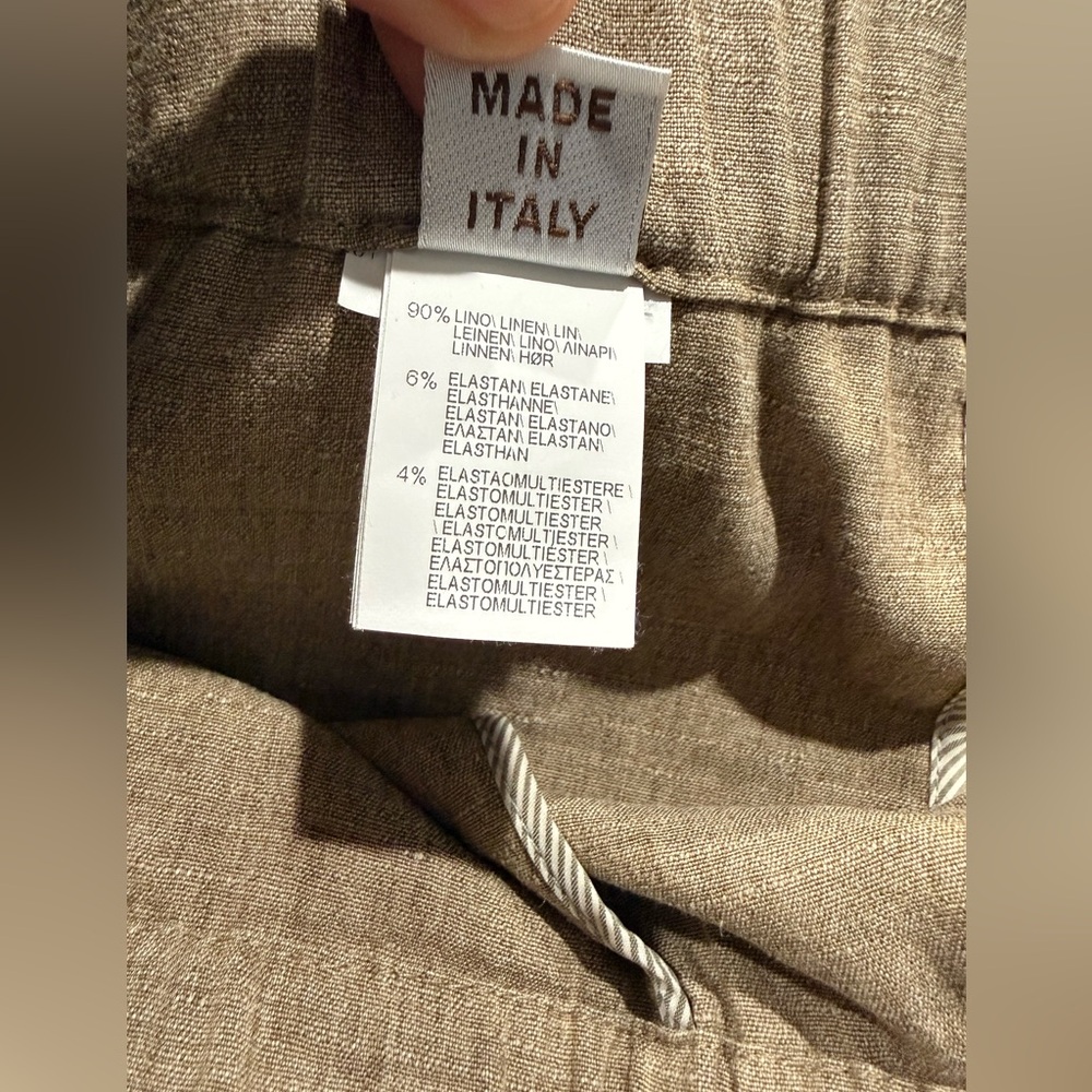 Brunello Cucinelli Neutral Beige Linen Pants - Picture 10 of 12